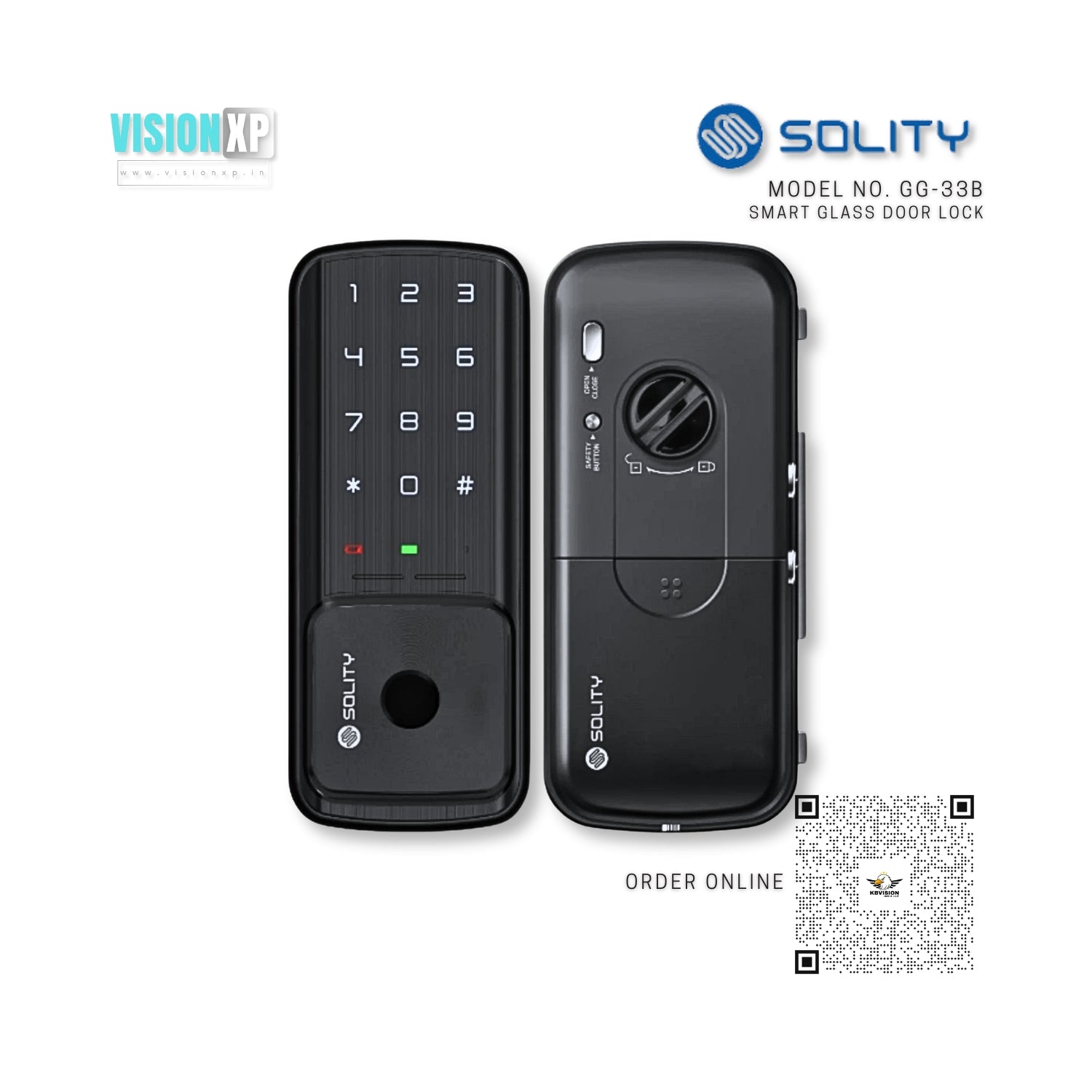 Solity GG-33B Digital Smart Glasss Door Lock Solity GG-33B Digital Smart Glasss Door Lock